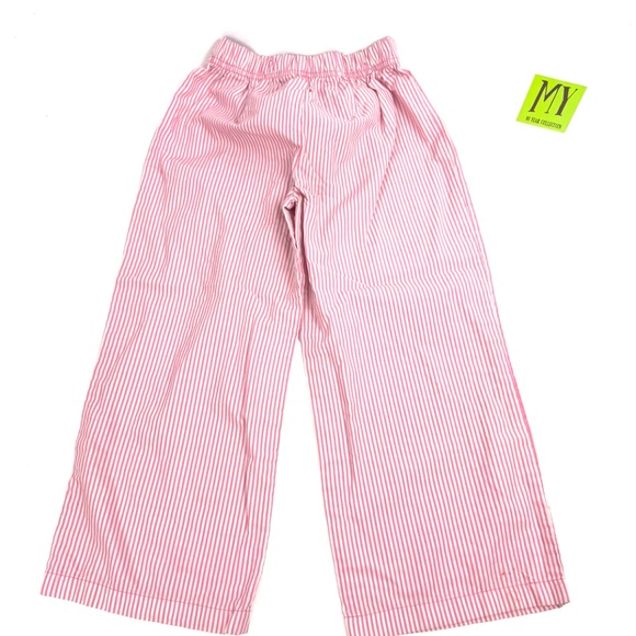 Carter’s Girls Pink & White Striped Pajama Pants Size 5 with Navy Bow - Picture 6 of 8